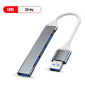 USB-C to 4-Port USB 3.0 Hub OTG Adapter | 5Gbps MacBook PC