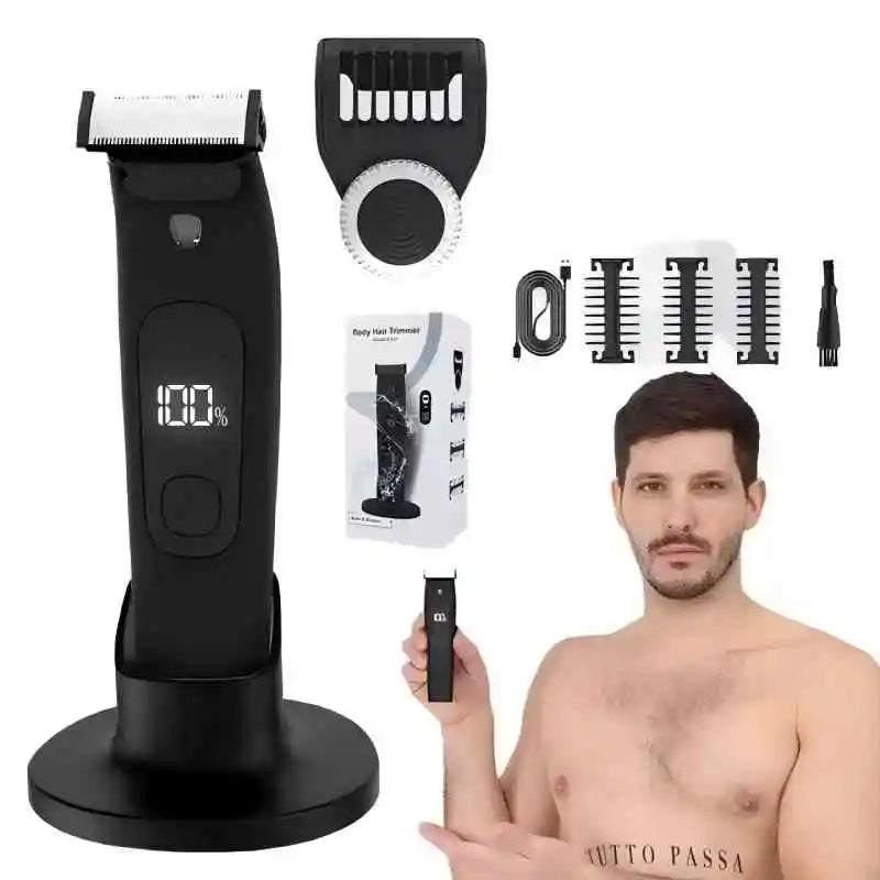 Men's Waterproof LED Electric Body Trimmer | Ceramic Blade