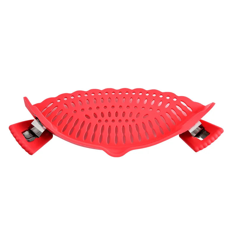 Clip-On Silicone Pot Strainer & Anti-Spill Water Drainer