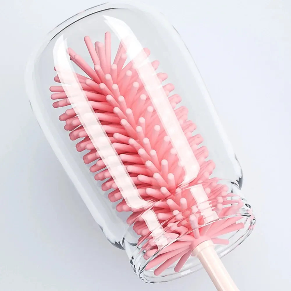 3-Piece Silicone Bottle Brush Set | 360° Baby Bottle Cleaner