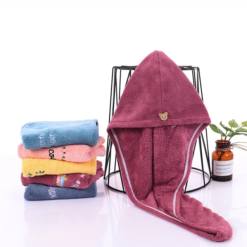 Quick-Dry Microfiber Hair Turban Towel Cap – Super Absorbent