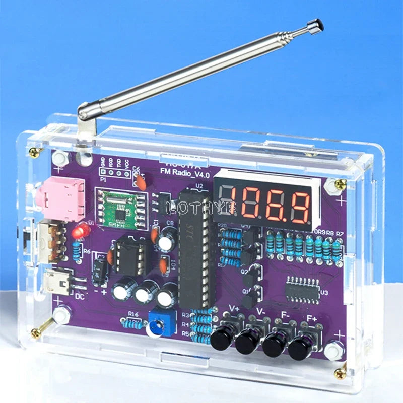 FM Radio DIY Assembly Kit RDA5807S Circuit Board 87-108MHz