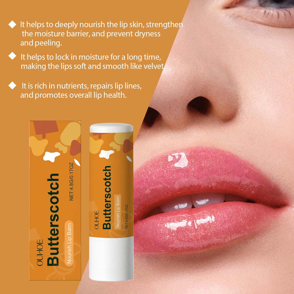 Ouhoe Nourishing Lip Balm – Multi-Flavor, Hydrating & Plumping