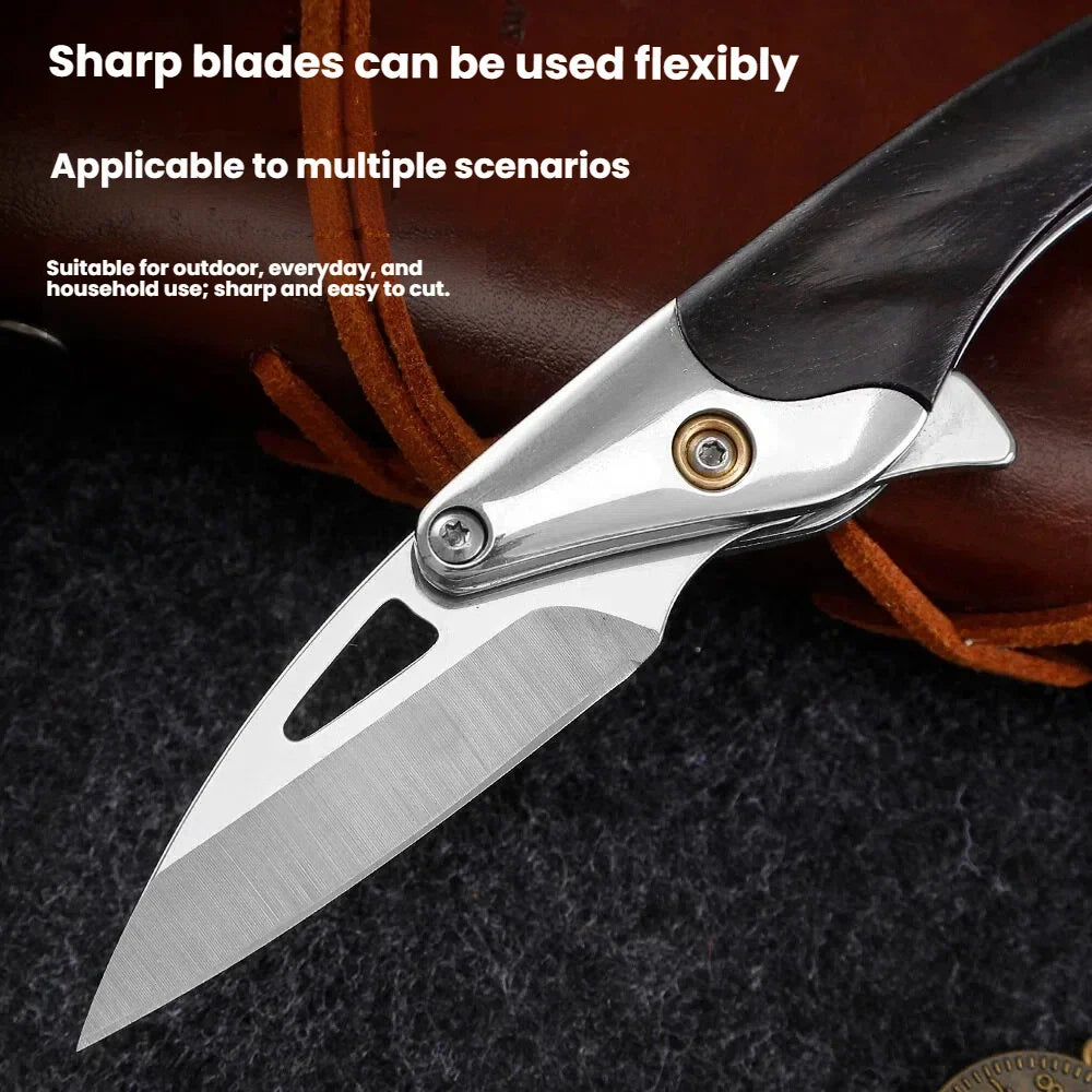 Folding Fruit Knife – Black Walnut & 7Cr17 Stainless Steel