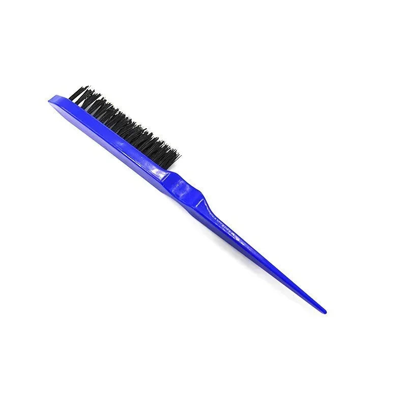 Professional Slim Teasing Comb | 3-Row Nylon Bristle Brush