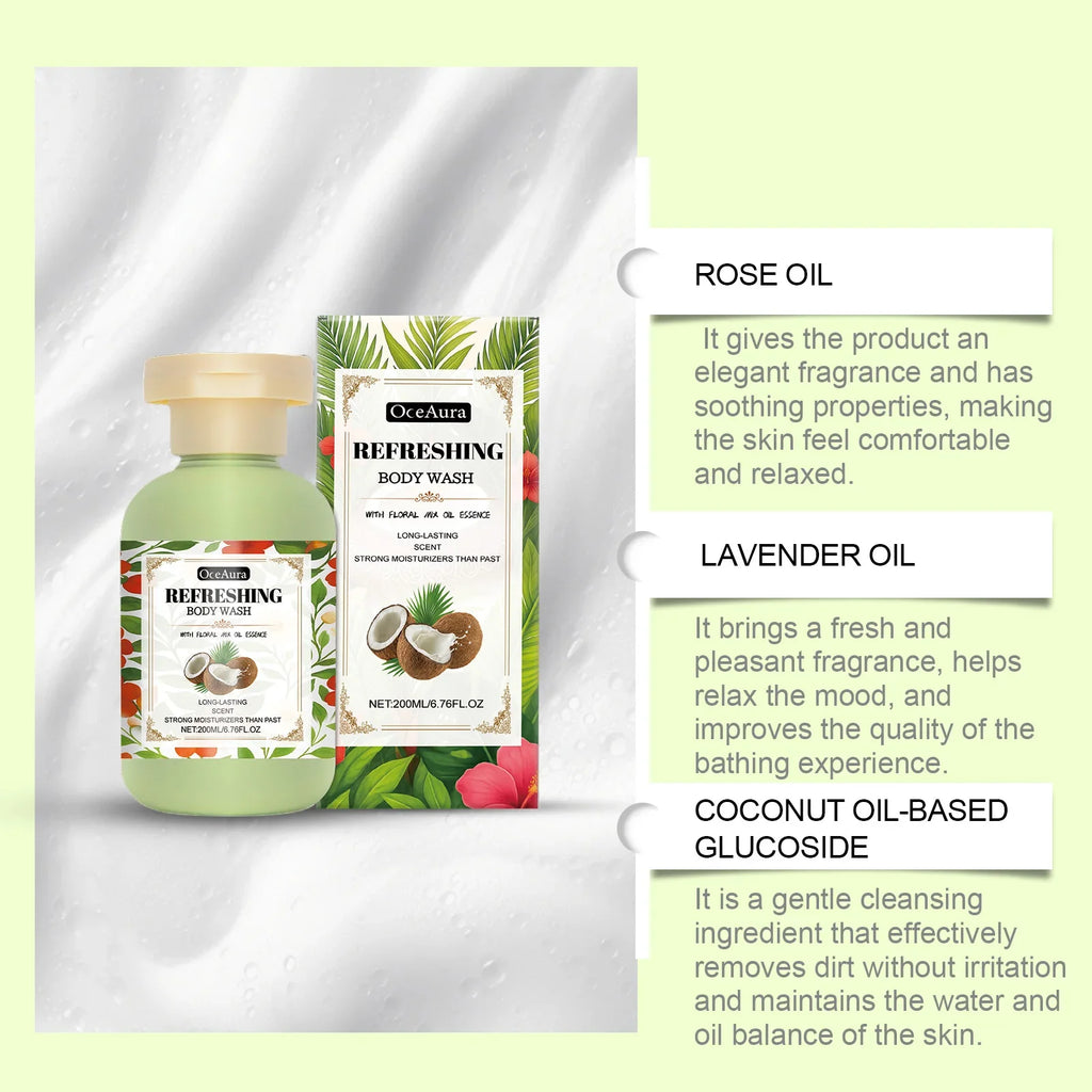 OceAura Fragrance Shower Gel – Moisturizing Brightening Body Wash