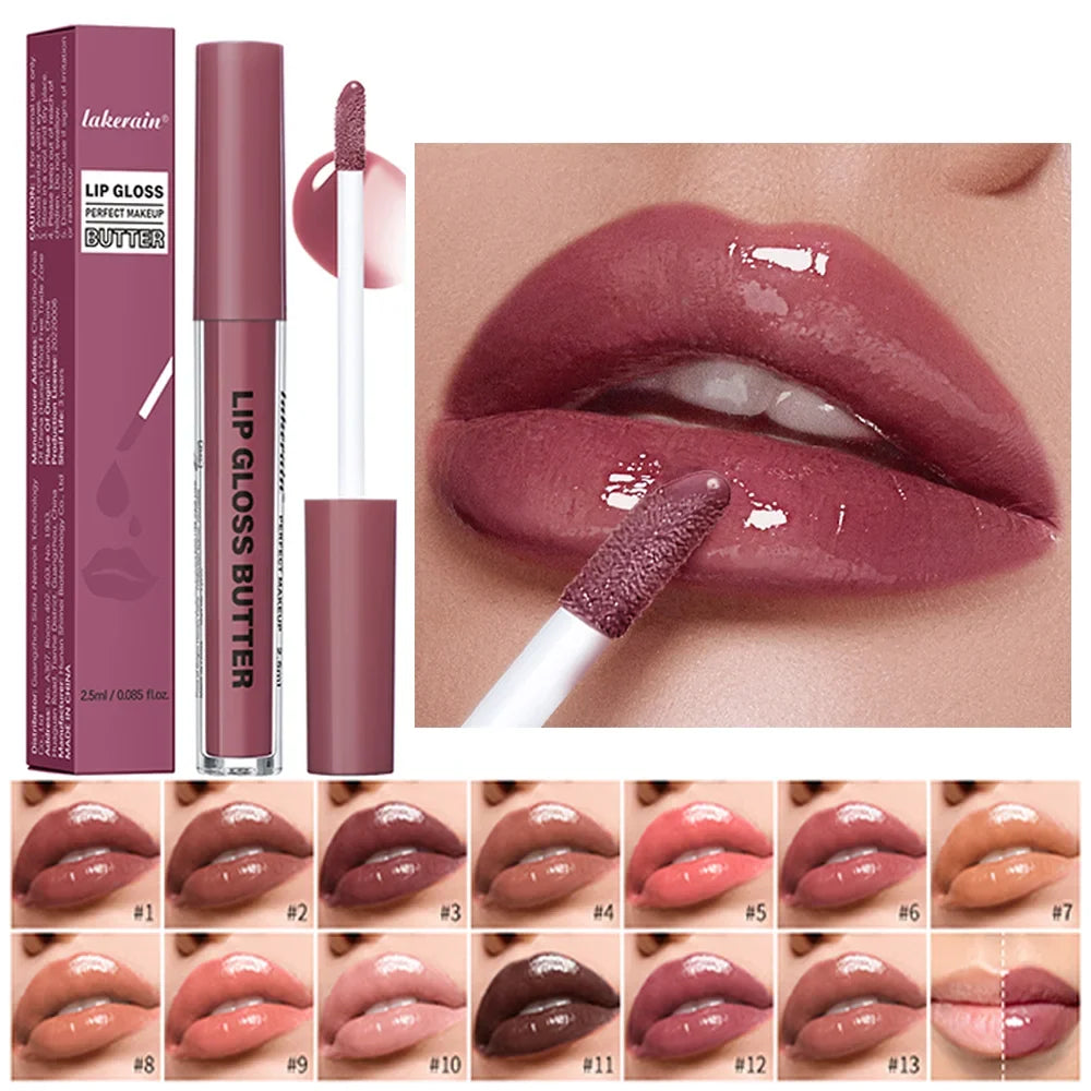Lakerain Plumping Butter Lip Gloss – 13 Shades | Long-Lasting