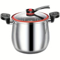 KEMORELA 22cm Stainless Steel Stockpot with Glass Lid