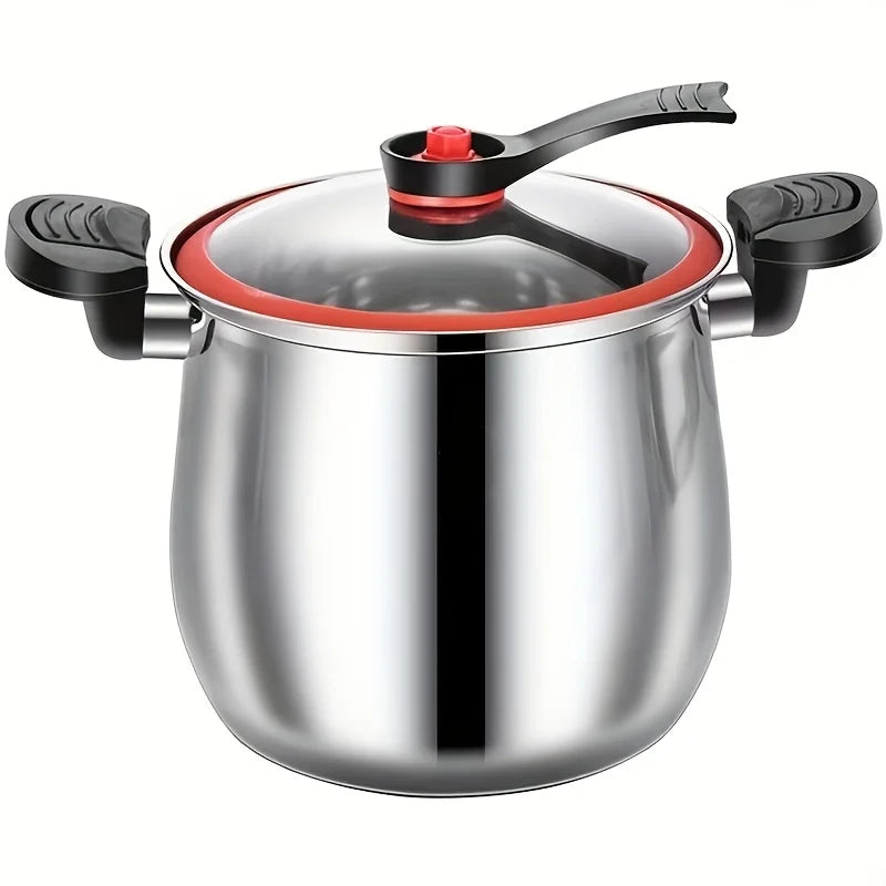KEMORELA 22cm Stainless Steel Stockpot with Glass Lid
