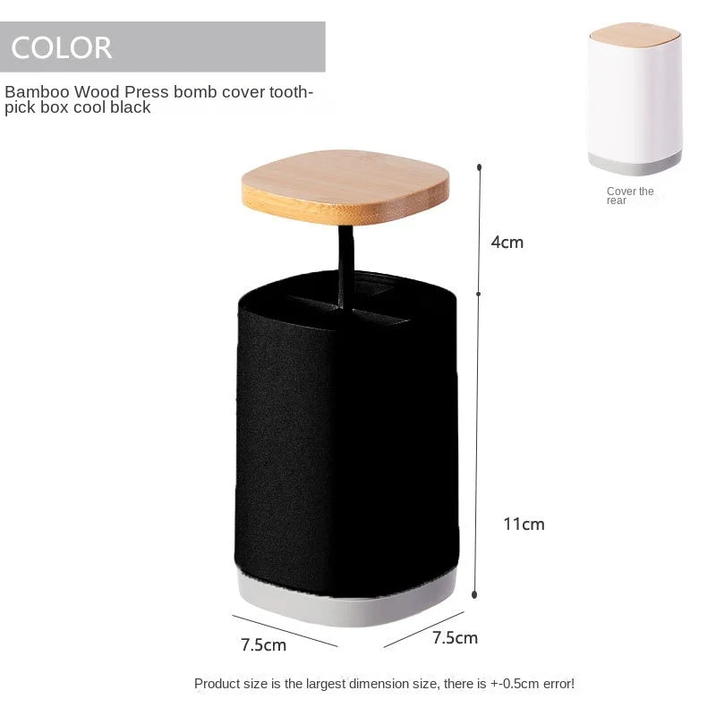 Household Creative Press-type Toothpick Box Large-capacity Grid Tube