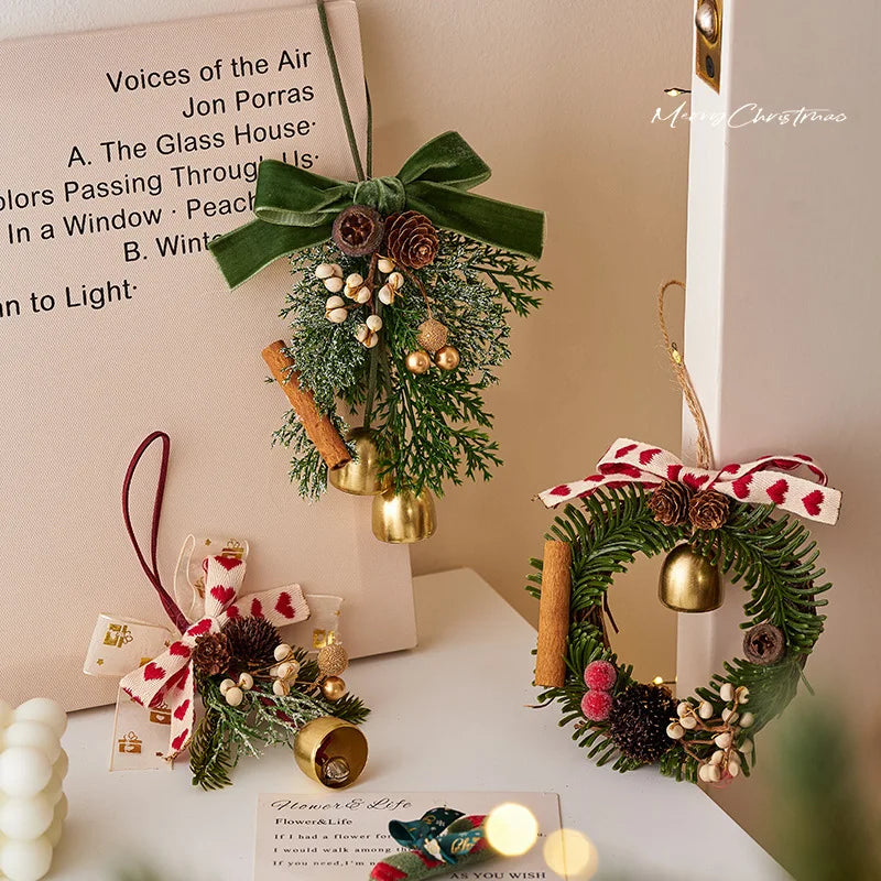 Christmas Decorations Bells Wreaths Tree Atmosphere Scene Home Decor