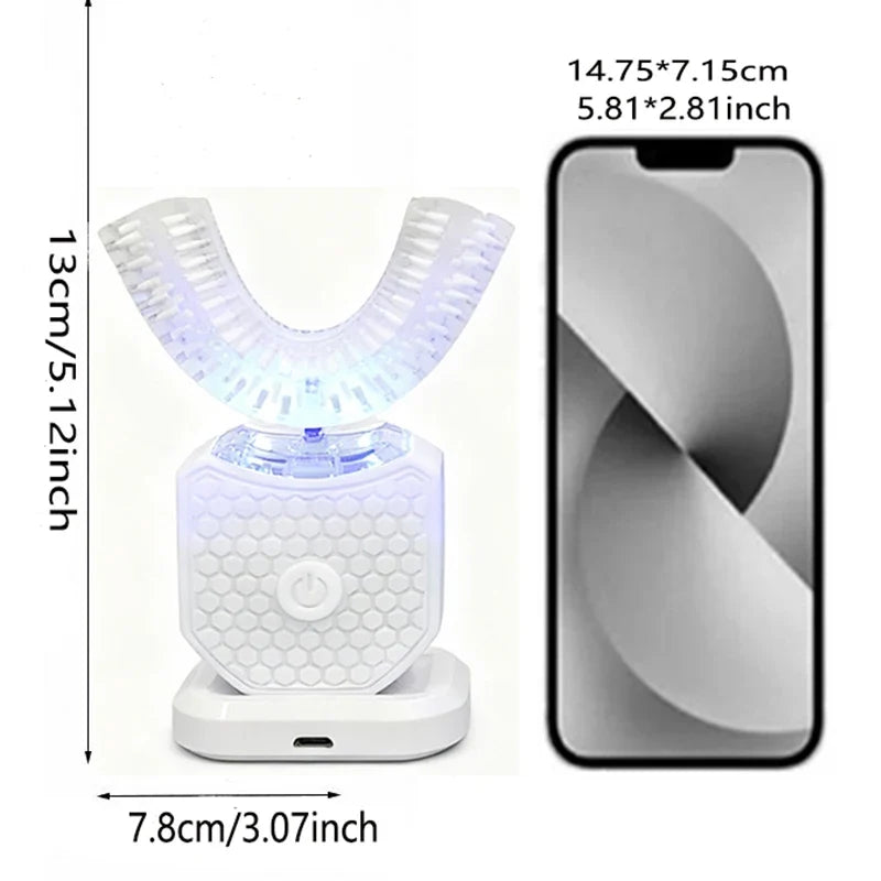 U-Shaped Electric Toothbrush Set with Teeth Whitening Lamp