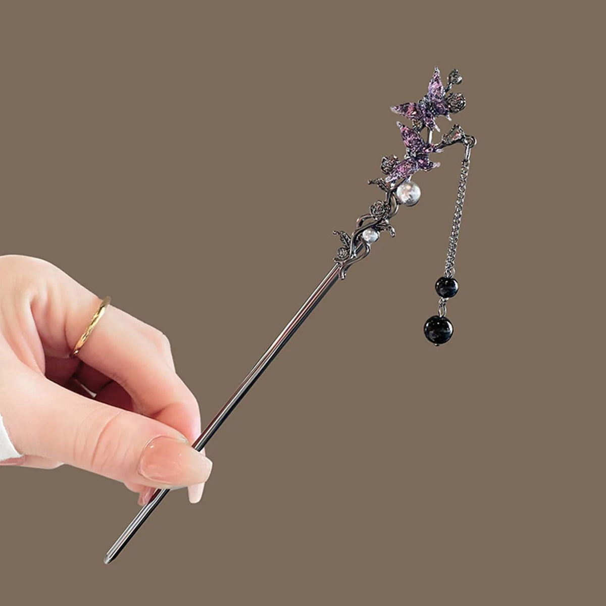 Elegant Tassel Hair Chignon Stick | Chinese Style Hair Accessory