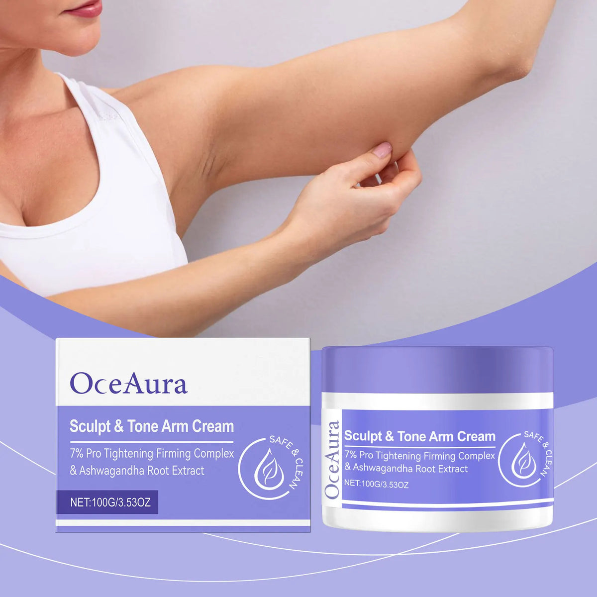 OceAura Arm Firming Cream – Tighten, Tone & Sculpt Arms