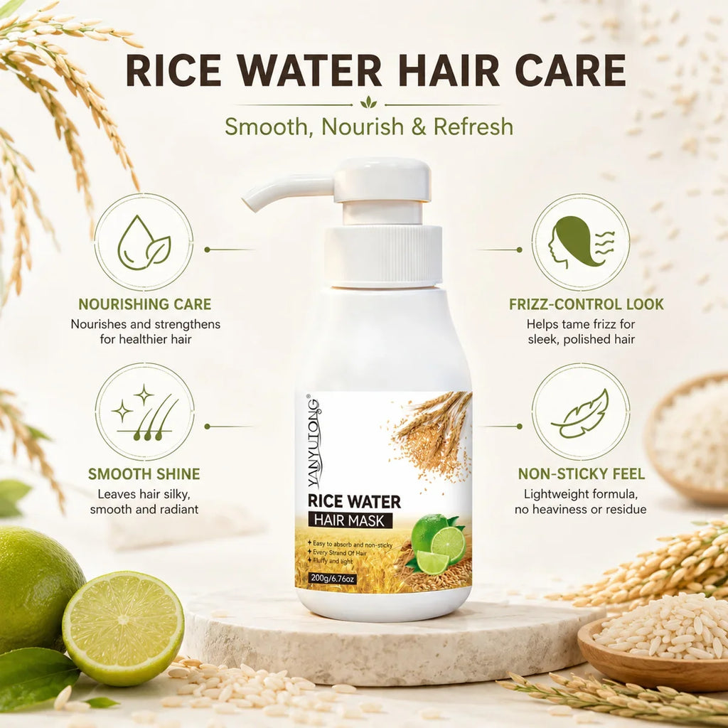 Rice Water Hydrating Hair Mask – Repair Damaged & Frizzy Hair