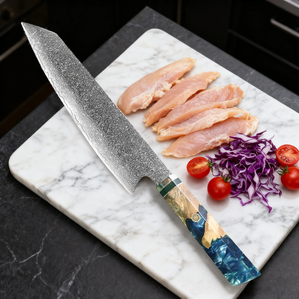 67-Layer Damascus Steel Kiritsuke Chef Knife – 20.5cm