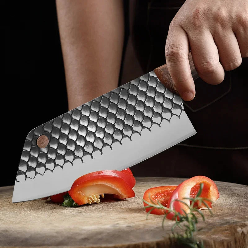 InLeung Forged Steel Cleaver Chef's Knife – Wood Handle