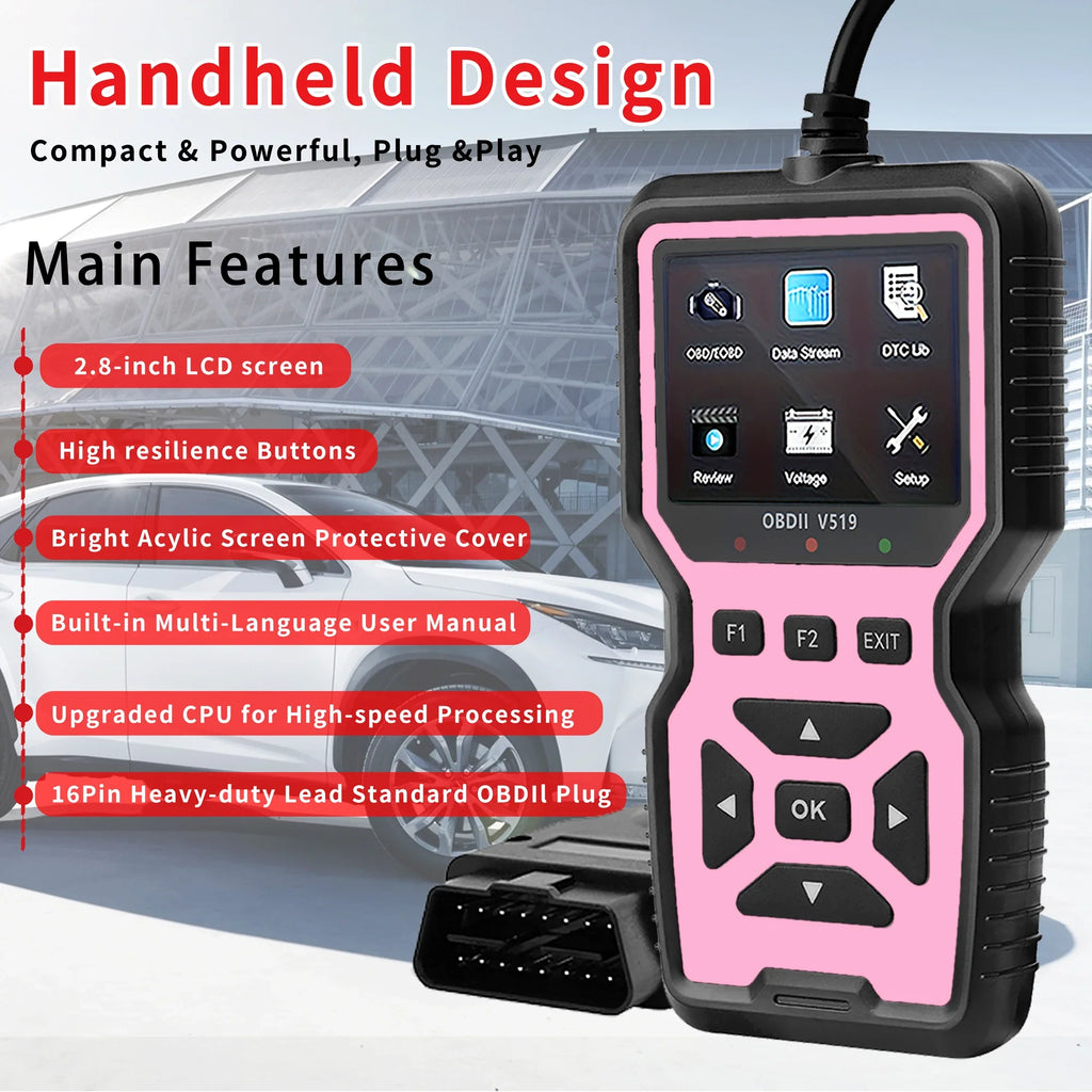 OBD2 Diagnostic Scanner – Read/Erase Codes, I/M Readiness