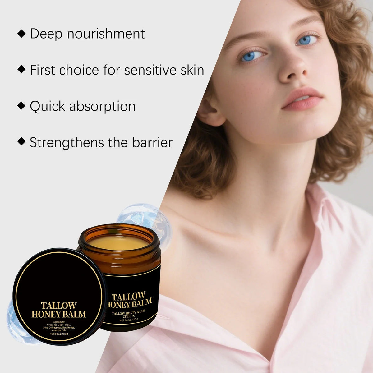 Tallow Nourishing Body Cream – Hydrating Skin Barrier Cream 60g