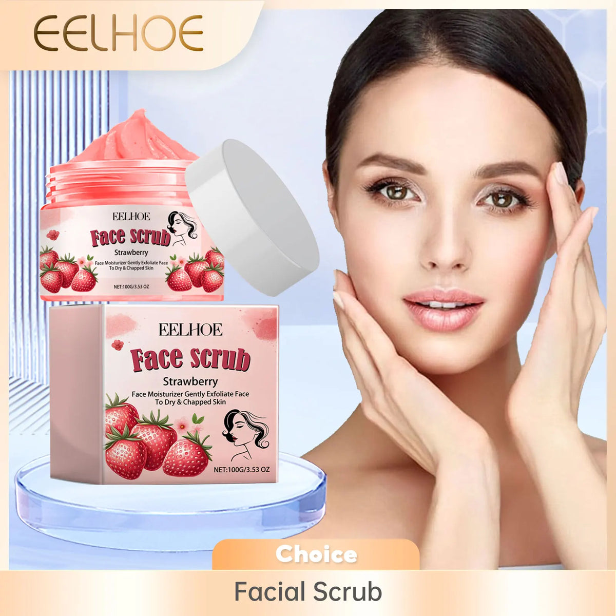 EELHOE Facial Scrub – Exfoliate, Shrink Pores & Brighten Skin