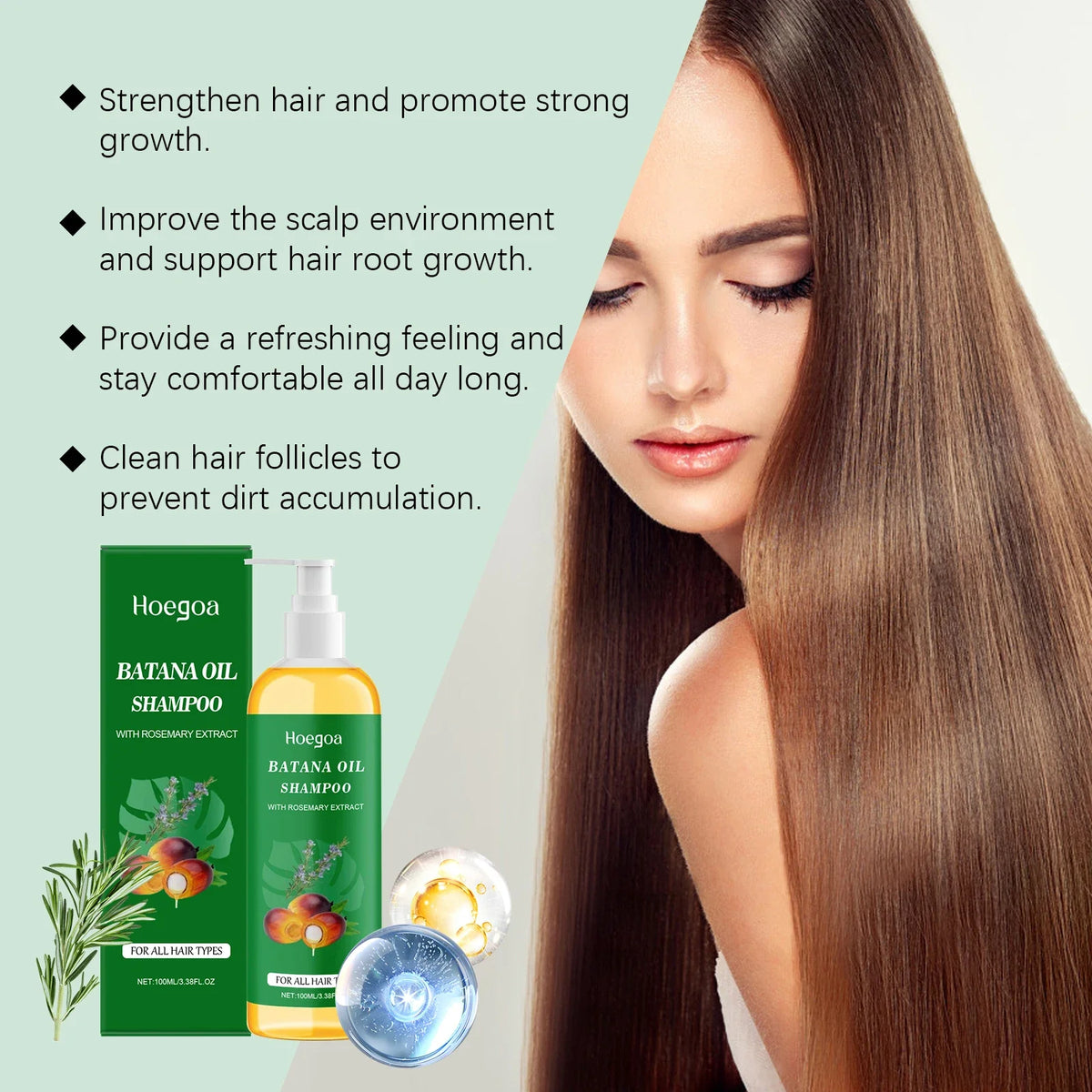 HOEGOA Batana Oil Shampoo – Deep Cleansing & Hair Growth