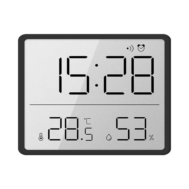 Ultra Thin Digital Alarm Clock LCD | Temp & Humidity Display