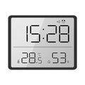 Ultra Thin Digital Alarm Clock LCD | Temp & Humidity Display