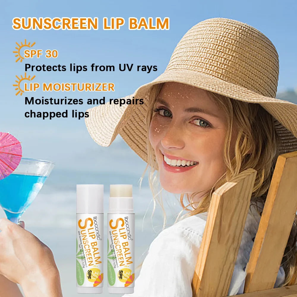 SPF 30 Sunscreen Lip Balm – Watermelon Coconut Banana