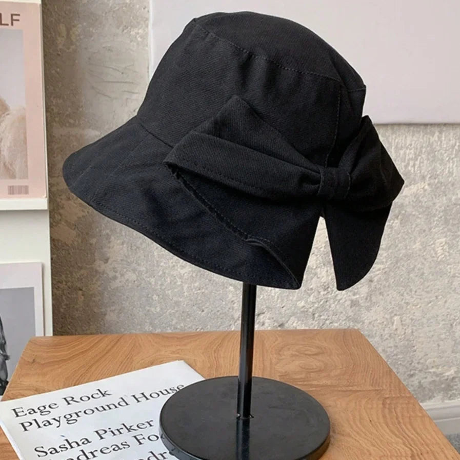 Women's Wide-Brim Bow Sun Hat | Summer Japanese Casual Style