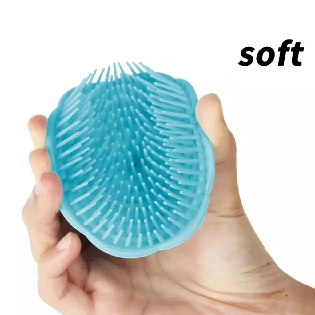 Silicone Scalp Massage Shampoo Brush – Hair & Body Scrubber