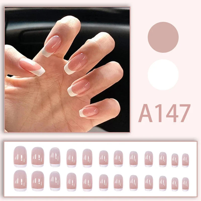 24-Pack Kids Press On Nails – Cute Removable Fake Nail Tips