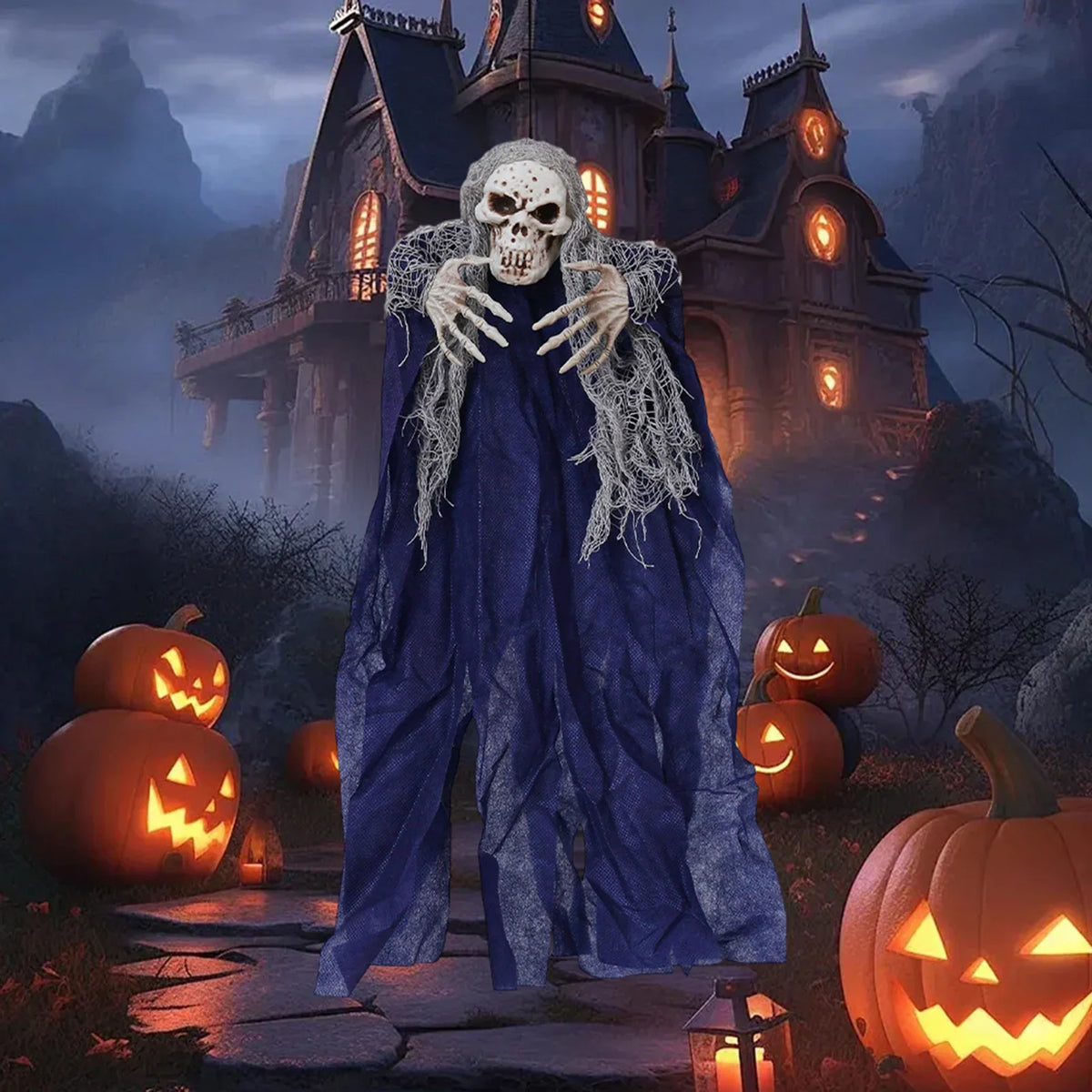 Halloween Hanging Skeleton Ghost Props | Outdoor Yard Decor