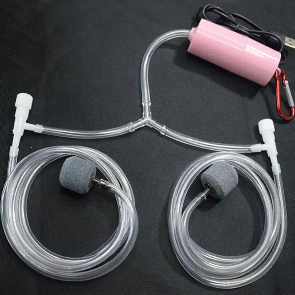 Mini USB Aquarium Air Pump – Silent Portable Fish Tank Oxygenator