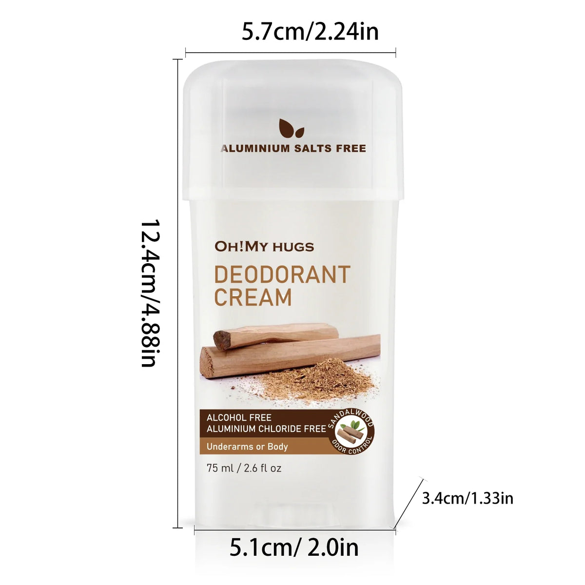 YURHERSU Sandalwood Deodorizing Cream – All-Day Fresh, 75ml