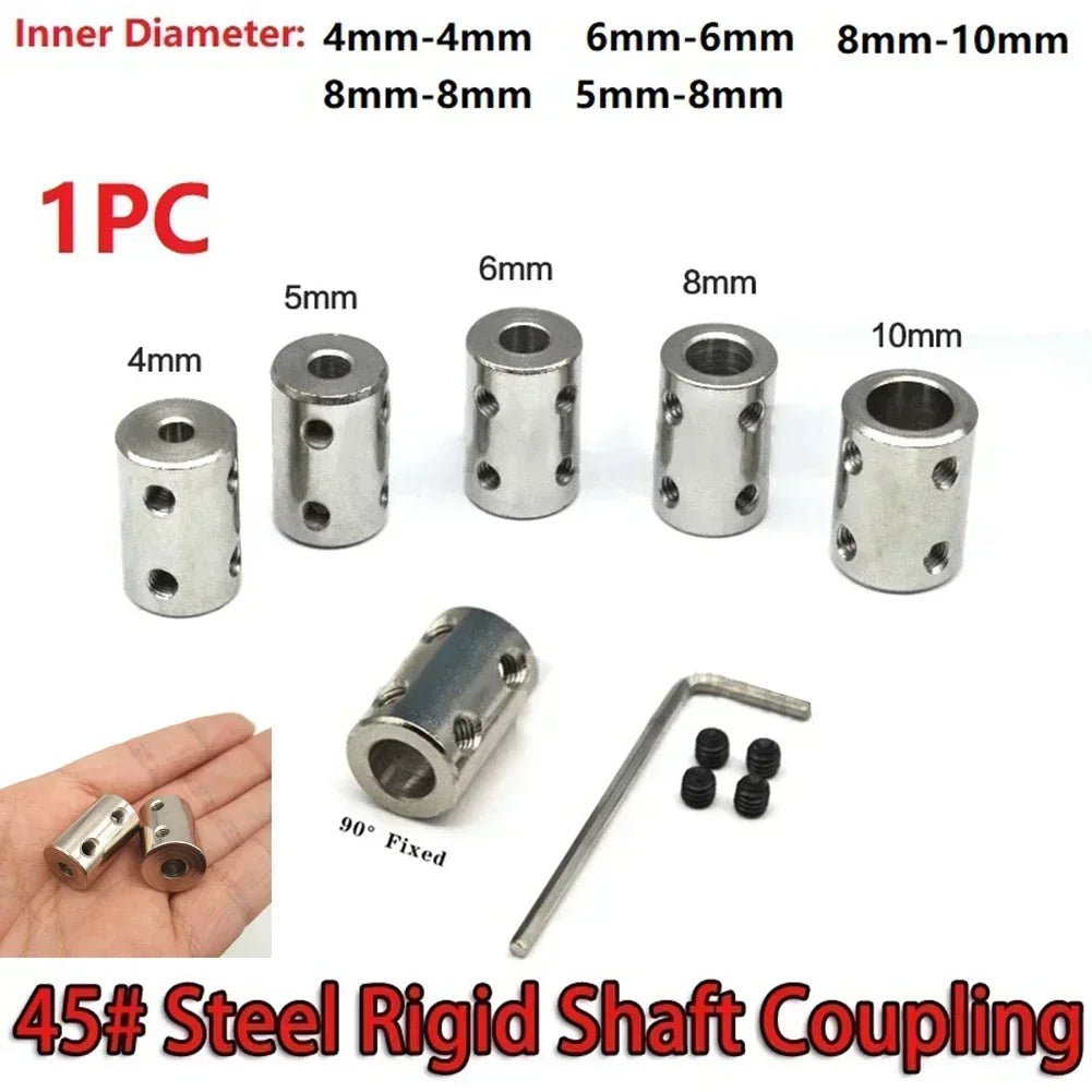 Rigid Shaft Coupling 4–10mm | RC Boat & Car Motor Connector Set