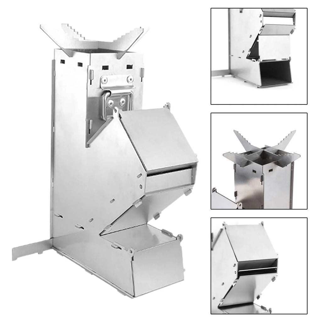 Camping Mini Wood Stove Portable Tent Firewood Detachable Burner