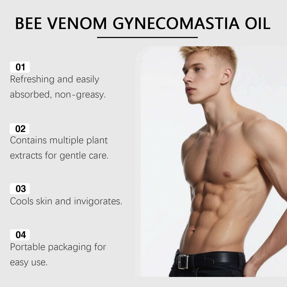 South Moon Bee Venom Chest Firming Sculpting Oil for Men 15ml