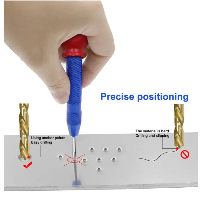 Automatic Center Punch Metal Tool Woodworking Tools Loaded Marker