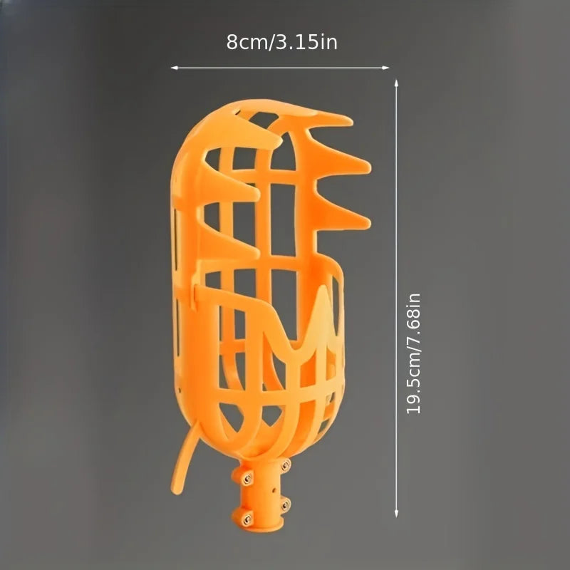 Yellow Polypropylene Fruit Picker Lightweight Reusable Ergonomic