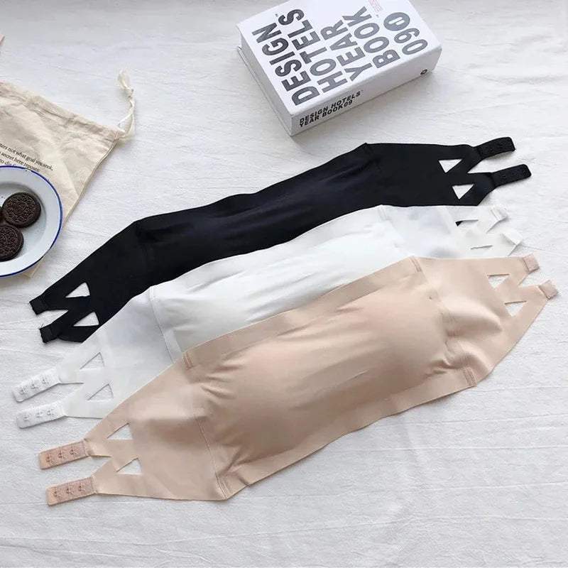 Seamless Strapless Bandeau Bra | Wireless Tube Top for Women