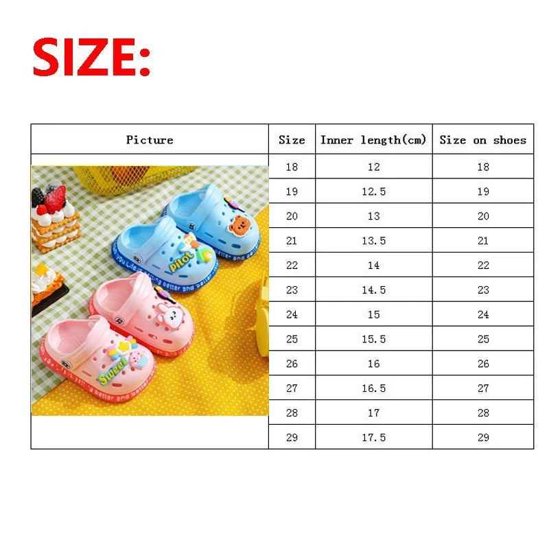 Kids Cartoon Flip Flops | Boys & Girls Beach Slippers