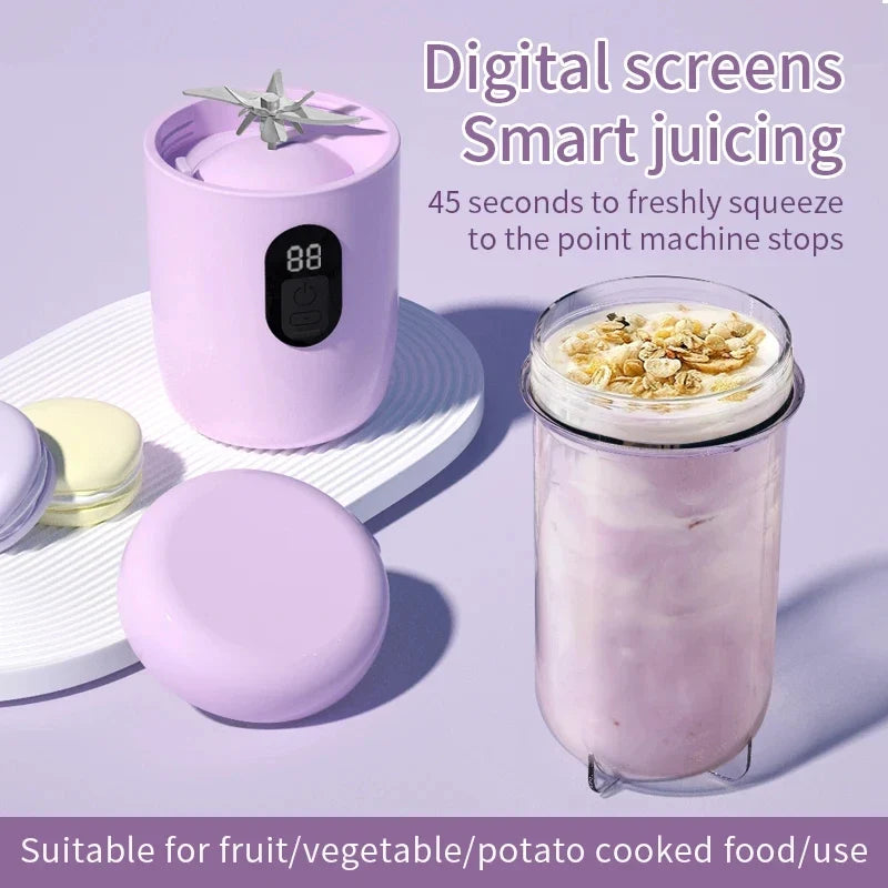 HOMEFISH Cordless USB Mini Blender – Travel Smoothie Bottle Cup