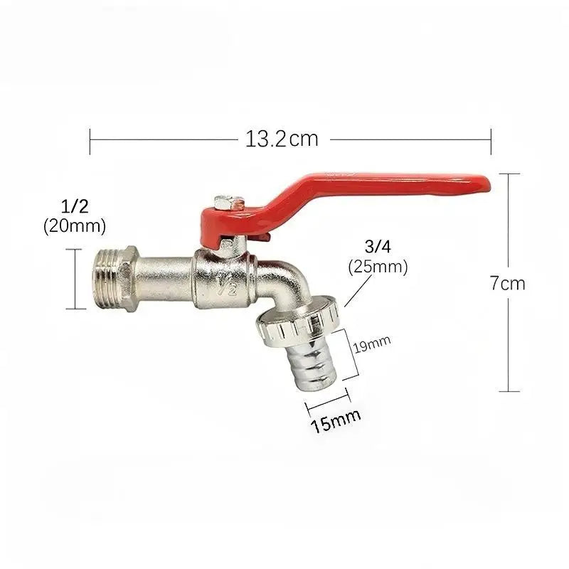 Garden Watering Irrigation Accessory 1 2x3 4 Lever Water Tap Zinc