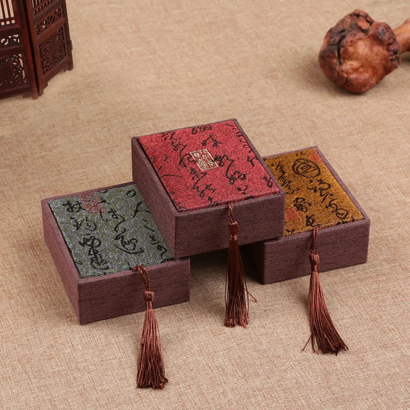 Chinese Style Mini Jewelry Tin Box – Linen Drawer Organizer