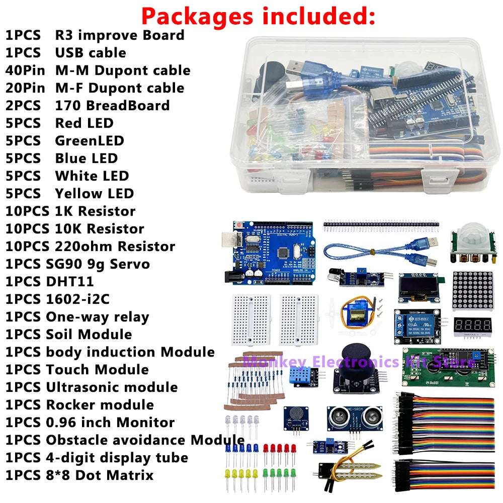OLED Starter Learning Kit – R3 Board & LCD 1602 for Beginners