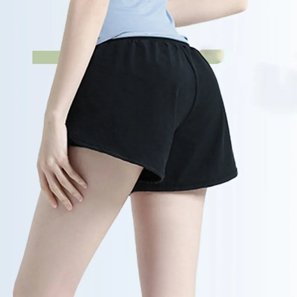 Women's 2-in-1 Yoga Shorts | Anti-Glare, Quick-Dry, Pockets