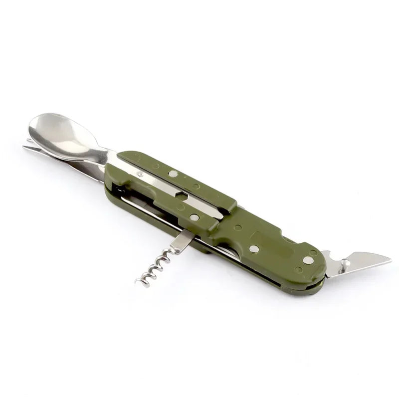 Folding Camping Cutlery Set – Stainless Steel Knife Fork Spoon