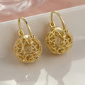 Huitan Hollow Ball Drop Earrings – Women's Trendy Jewelry
