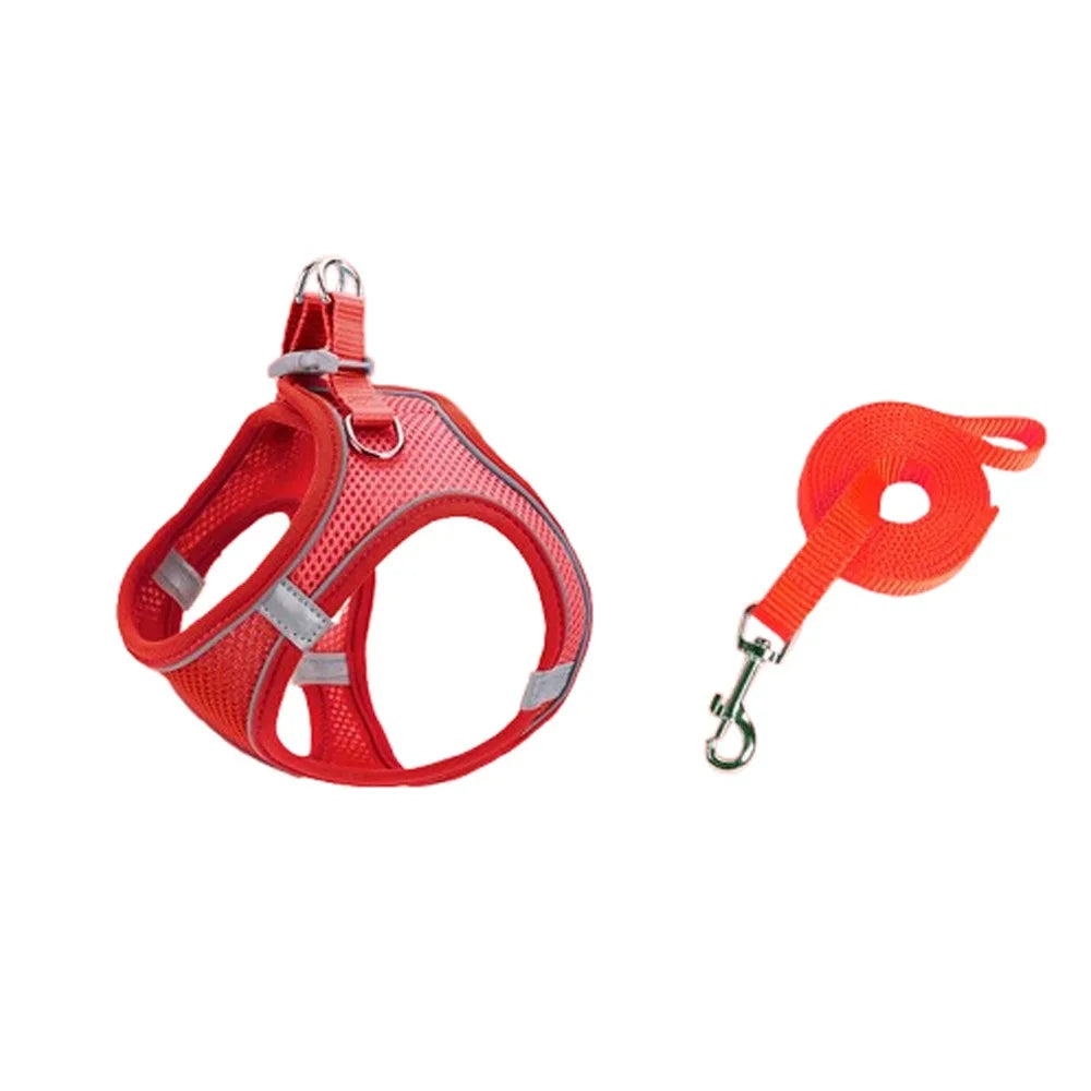 Adjustable Dog & Cat Harness Leash Set | Reflective, Escape-Proof