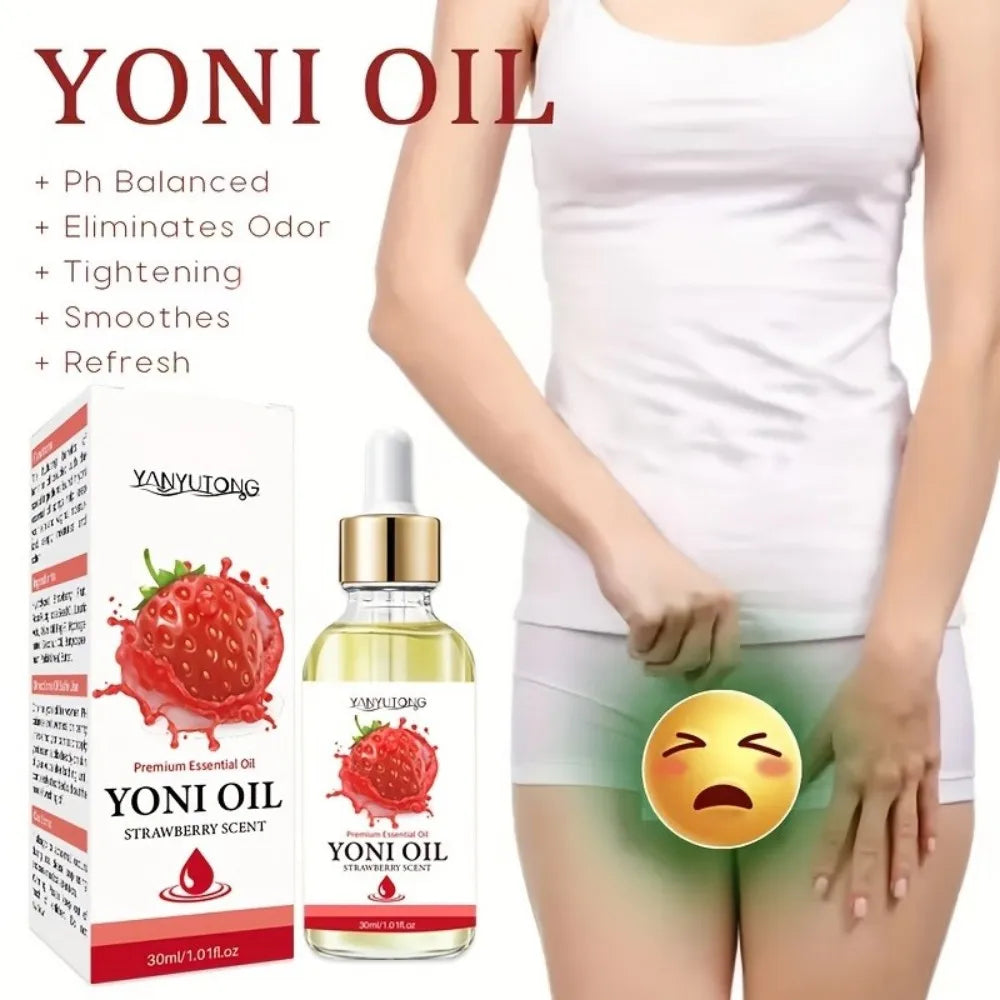 Yoni Oil 30ml – Strawberry Scented Natural pH Balance & Odor Relief